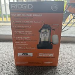 1/2 HP Sump pump Brand New In Box 