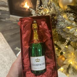 New in package unique handmade glass Christmas ornament.