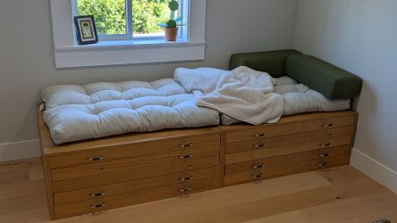 Solid wood Flat File Custom Bench