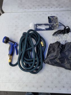 Water Garden Hose With Spray Nozzle 75 Feet