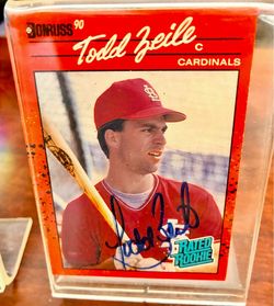 1990 Donruss Todd Zeile Signed Rated Rookie Card