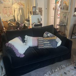 Black Velvet Couch - Ikea 