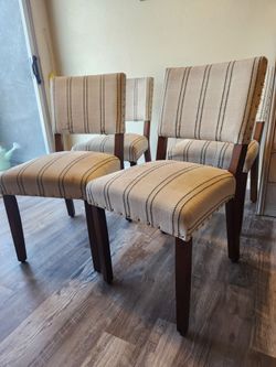 Set of 4 Upholstered Dining Chairs