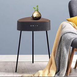 Side Table With Bluetooth Speaker