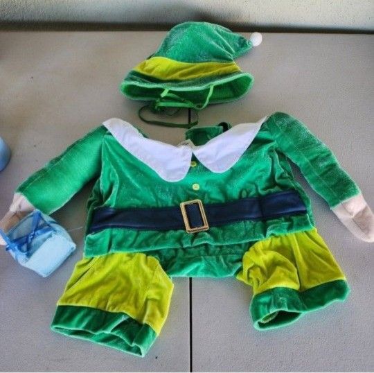 ELFPetDog Costume Holding Present- SizeXLarge-2piece set