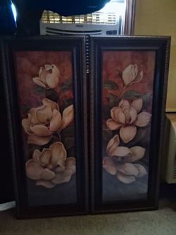 2-Set Home Interior Magnolias Frames