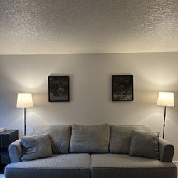 Cozy Grey Spacious Couch!