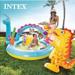 Intex 11' x 7.5' x 44" pool dinoland