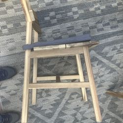 6 Solid Wood Acacia Chairs