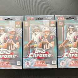 Topps Chrome Football NFL 2025 Hanger Box Lot (3)