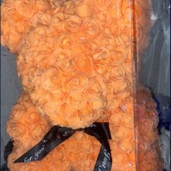 Orange Rose Bear 