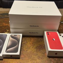 (3) MacBook/ (4) Apple IPhone  “Boxes Only”!!!!! Best Offer