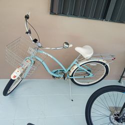 Ladies Electra GG Beach Cruiser With Basket Bell Rack Cushion Seat Beautiful Retro Electra Beach Cruiser Runs Great