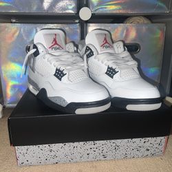 White Cement Retro 4s