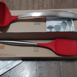 Cucharon Y Espátula Flexible Roja,De Princess House Nuevas En Caja
