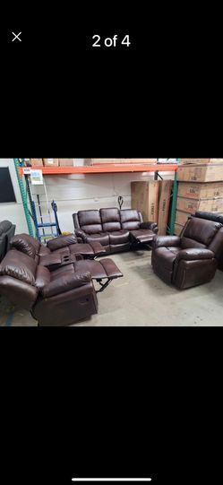NEW 3 Piece Couch And Love Seat RECLINING SET