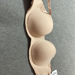 Beige bra with adjustable straps