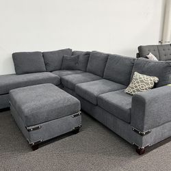 Sectional Sofa Set With Ottaman 