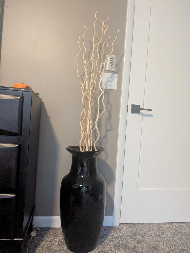 Glass Vase With Decor