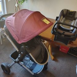 Baby Stroller And Car Seat Connects Together 