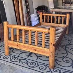 Log twin bed Frame