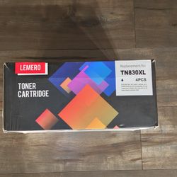 4PK Lemero TN830XL Toner Cartridge Replacement for Brother HL-L2400D L2420DW L2460DW MFC-L2800DW