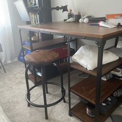 Industrial Wood Stand Up Desk