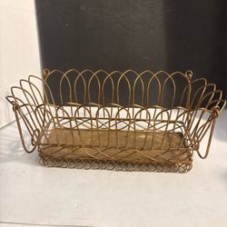 Gold Wire Metal Decorative Basket