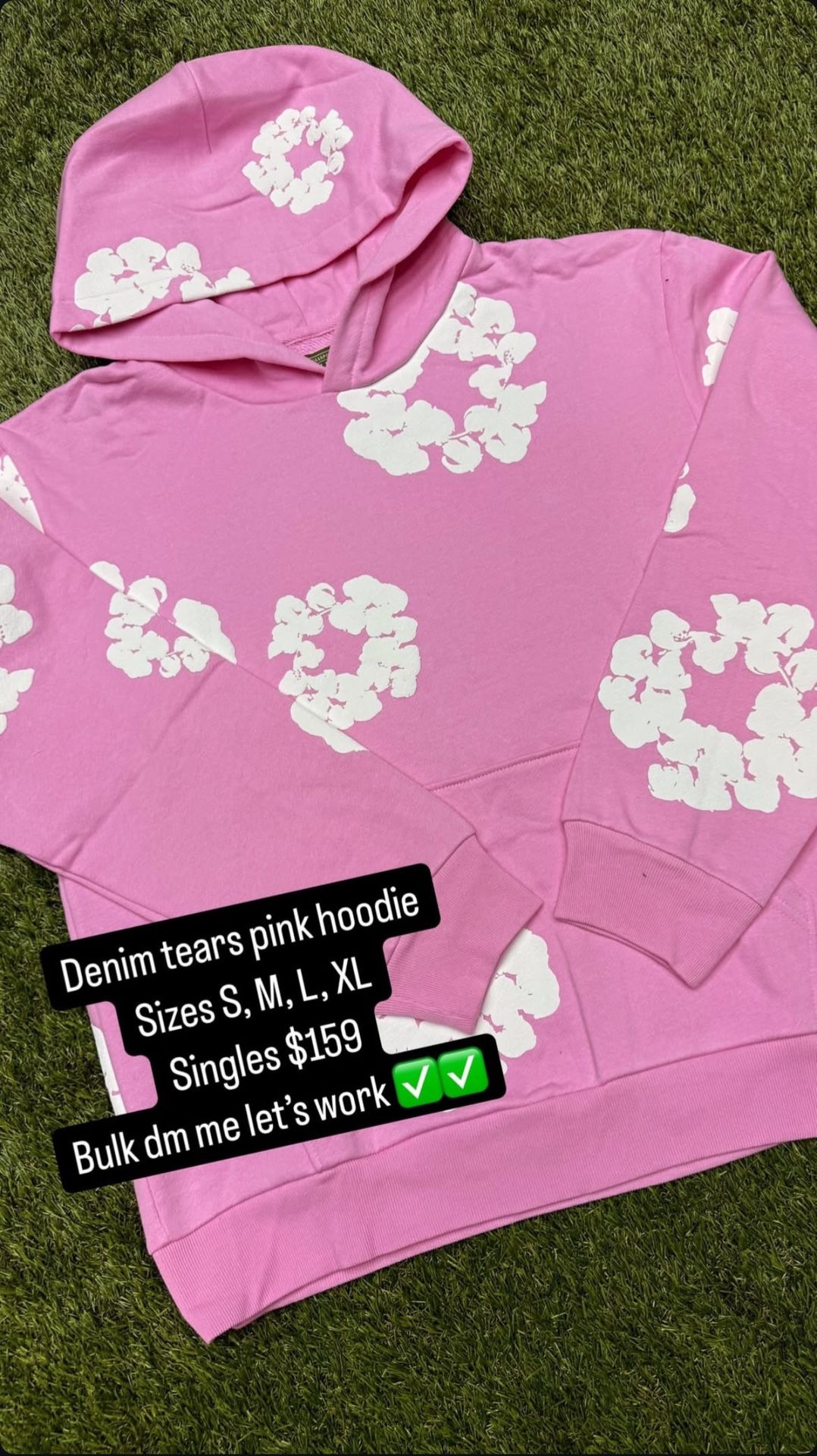 Denim Tears Pink Hoodie