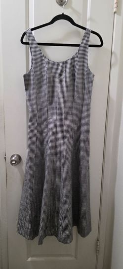 A NEW DAY Black & White Gingham Maxi Dress with Pockets - Size 2 (XS)