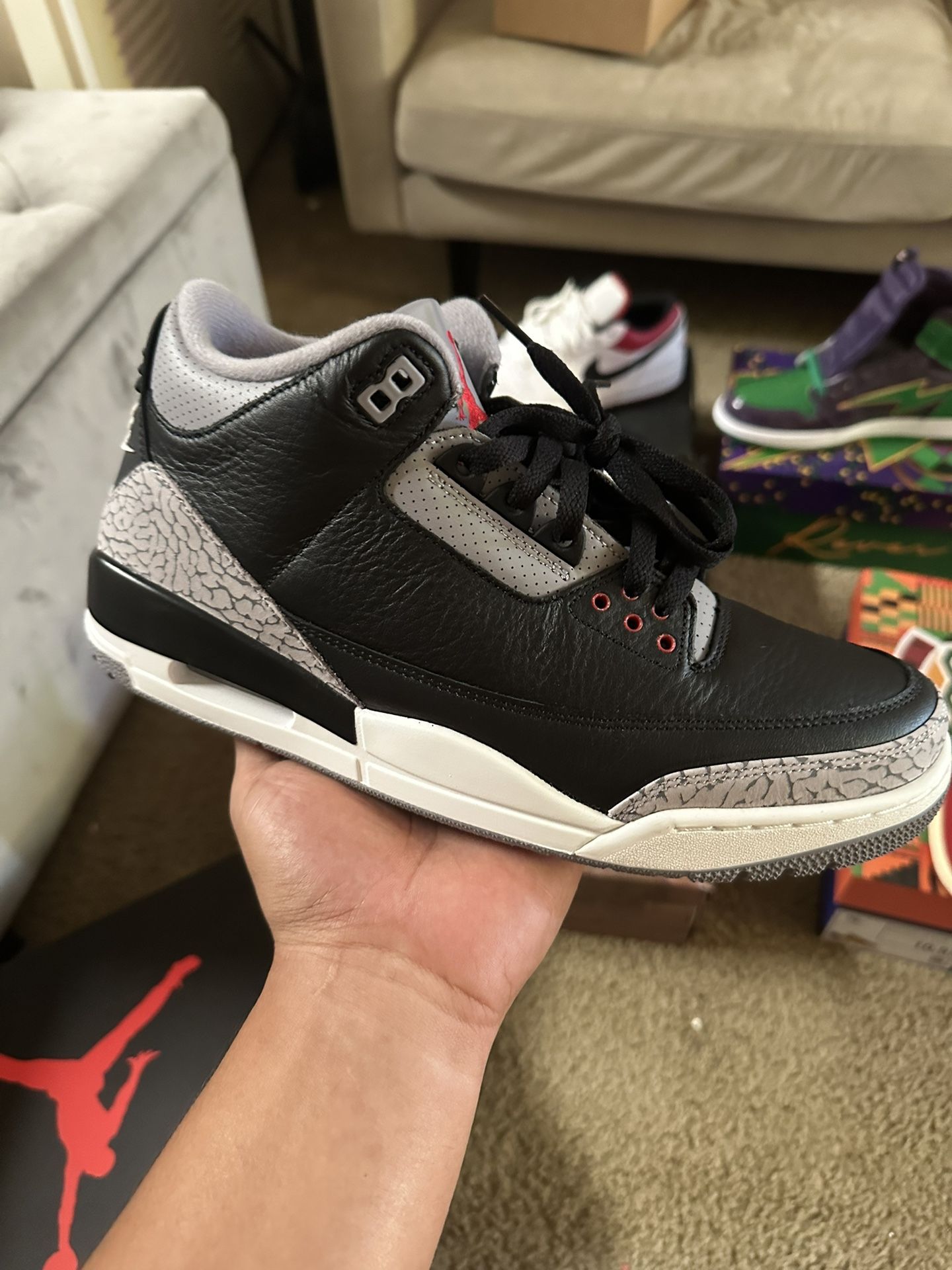 Air Jordan 3 Black Cement 10.5 Men