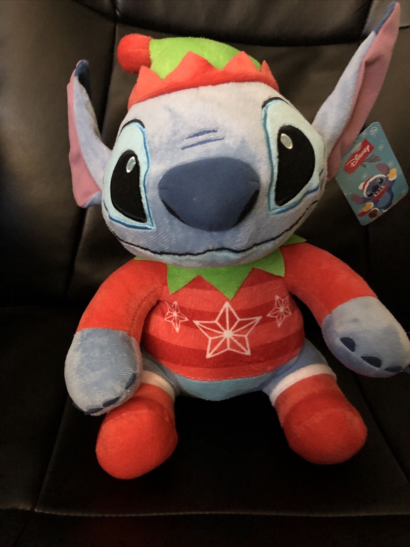 Disney Holiday Stitch with Snowflake Sweater Large Plush New with Tags