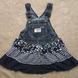 18 Month Toddler Baby Girl Overall Jean Dress
