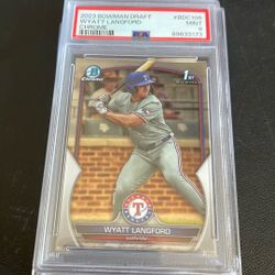 Wyatt langford 1st bowman PSA 9 