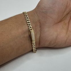 Semi Solid Bracelet 14k Gold Unisex 