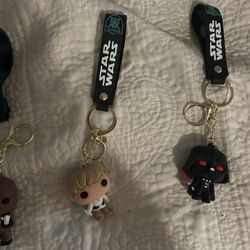 3d Star Wars Keychain Luke Skywalker Princess Leia Stormtrooper Cartoon Keychain, Suitable For Students Back To School Season School Bag Pendant Ver