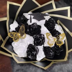 Black and white eternal bouquet 