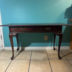 Queen Anne Style Two Drawer Table