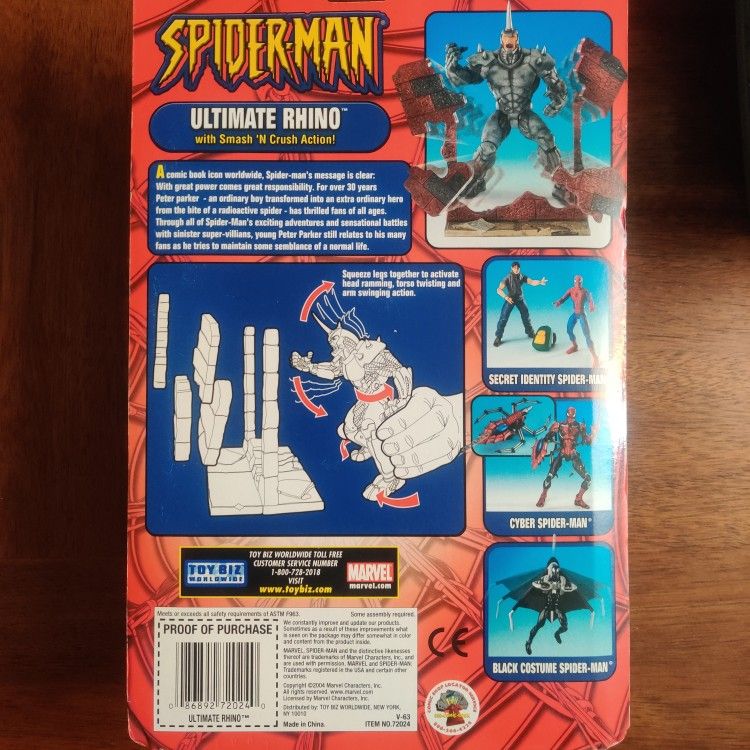 Spider Man Series Rhino Action Figure [New In Box]