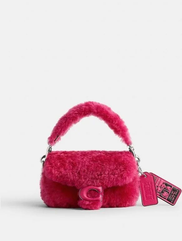 Coach The Lil Nas X Drop Tabby 12 In Shearling & Leather Shoulder Crossbody NWT!