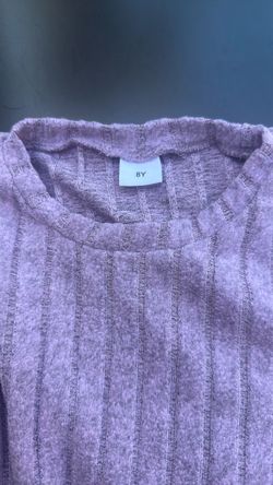 Lavender Ribbed Knit Sweater