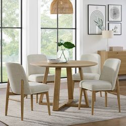 Costco Florence 48” Round Dining Table and 4 Chairs $550/5pcs