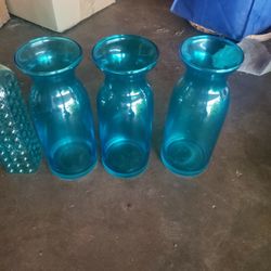 Aqua Vases