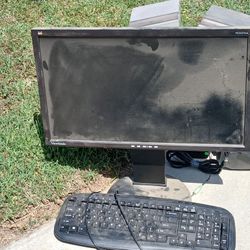 Computer Monitor And Keyboard 