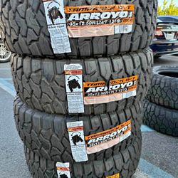 35x12.50r17 New Tires #4 Arroyo R/t Mount & Balance // 4 llantas nuevas Instaladas Y Balanceadas