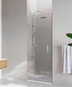 30 in. W x 72 in. H Frameless Single Glass Shower Door (No Hardware)