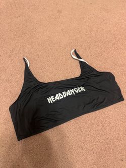 New 3x black headbanger crop top tank festival rave outfit stretchy raver swim Bundle deals available please check out my other items and follow my pa