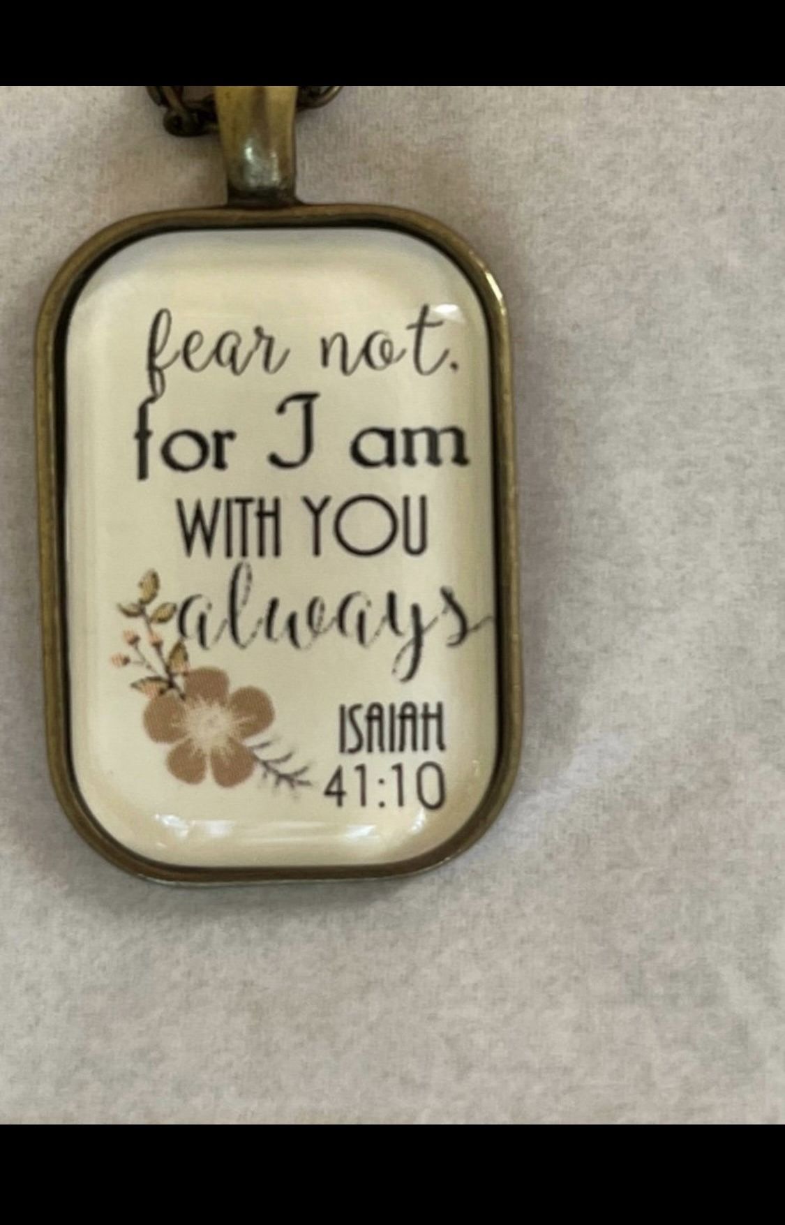 Isaiah 41:10 Bronze Fashion Pendant Necklace