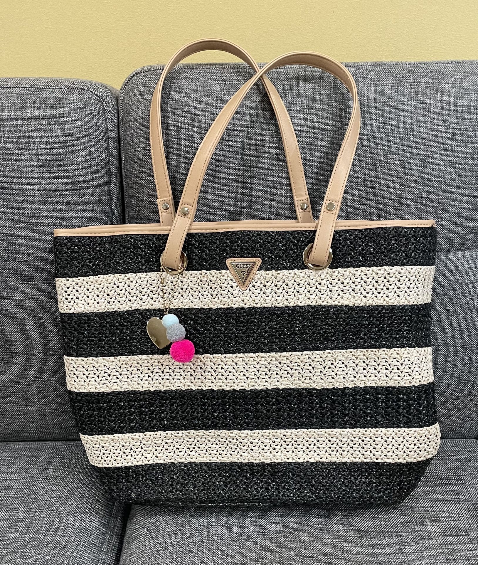 Guess Tote black and beige with charms