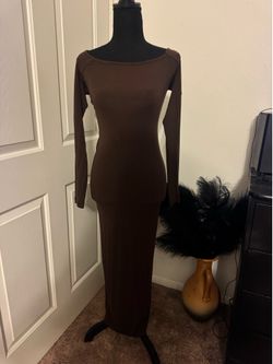Long brown maxi dress size medium